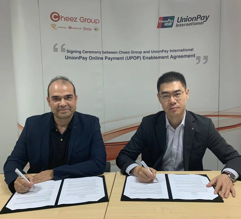 Tosharing Signed MOU with Union Pay