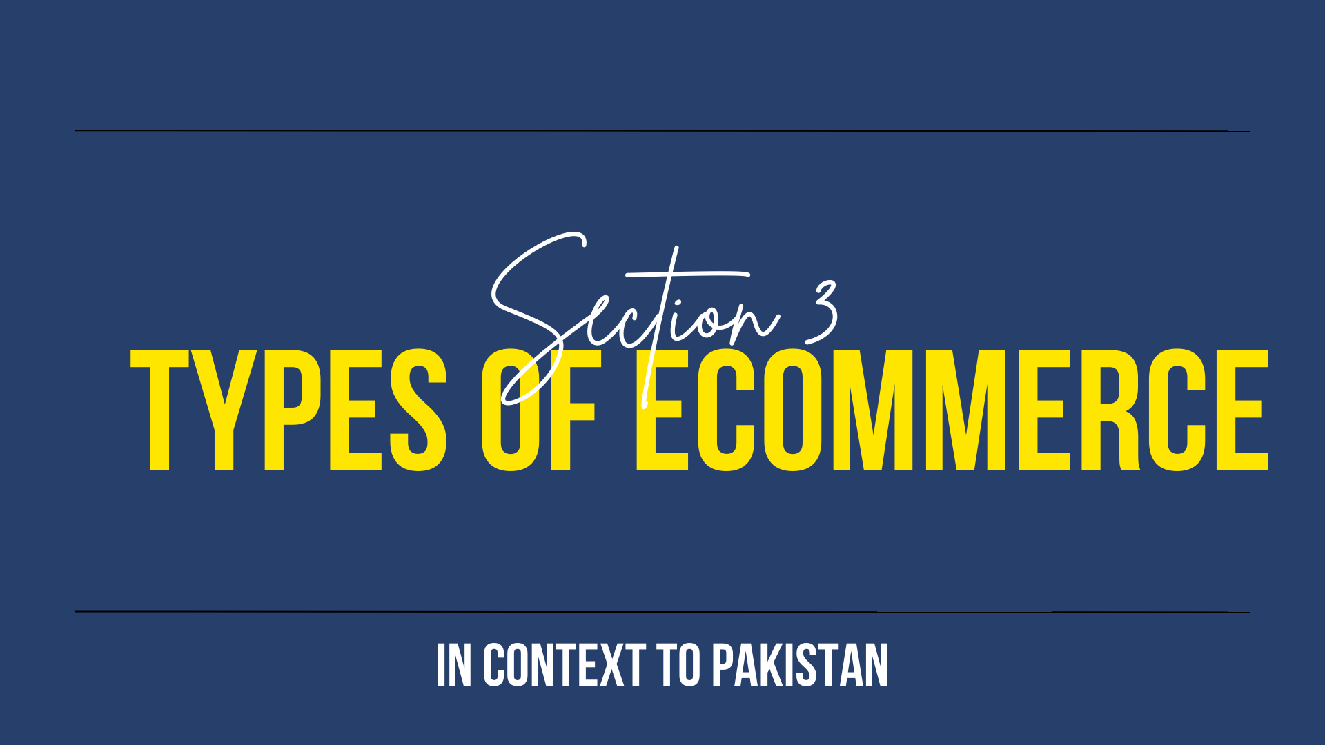 Types of Local Ecommerce in Pakistan