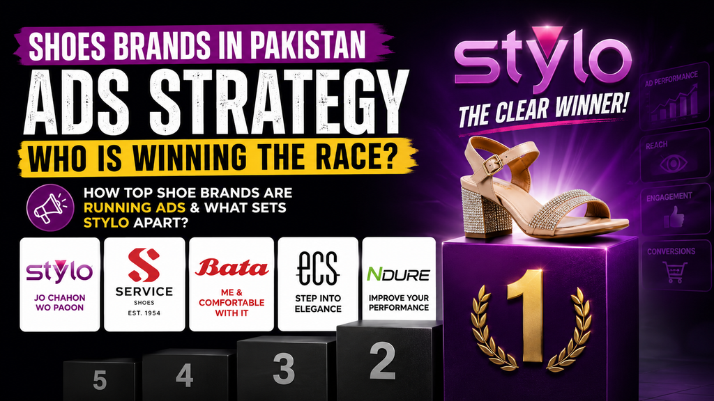 Why Stylo is Winning in Digital and Meta Ads. Comparison of Stylo, Bata, Service, Ndure and ECS